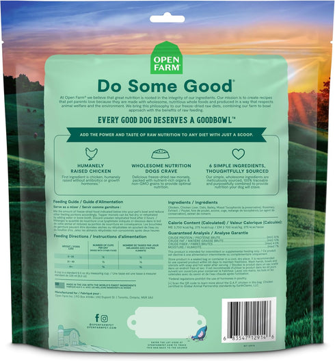 Open Farm Goodbowl Freeze Dried Morsels – Harvest Chicken & Wholesome Grains Recipe 8oz