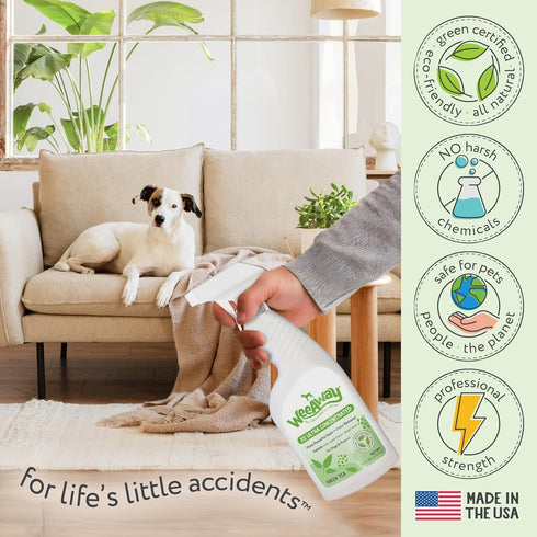 X2 Ultra Concentrated Pet Stain and Odor Remover, Enzyme Cleaner for Dog Urine and Poop, Safe for Carpet Furniture