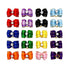 20Pcs/10pairs Small Dog Hair Bows with Rubber Bands, Rhinestone Puppy Hair Bows for Small Medium Pets (Purple Pink Blue)