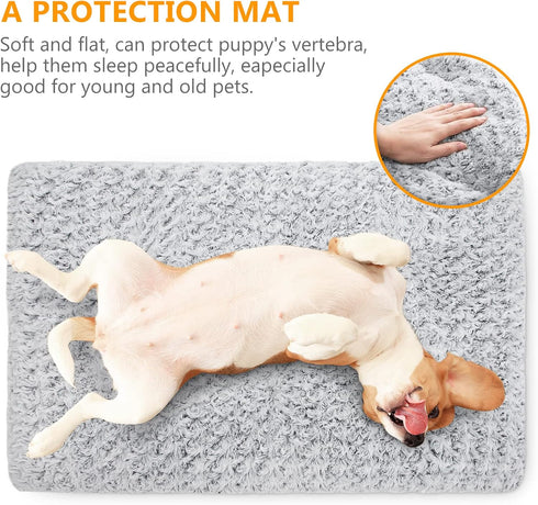 Washable Anti-Slip Dog Bed Kennel Pad Crate Mat for Small Dogs and Cats (24-inch)