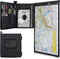 Tactical Map Case Military Pouch Holder, Foldable Map Storage Bag, 13"x10" Clear Viewing Area, Waterproof TPU + 1001D