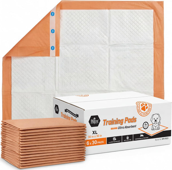 MED PRIDE Dog Training Pads with Adhesive Tabs & Attractant, 30 Count