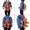 Pet Carrier Backpack, Fashionable Dog Tote Carrier with Five Holes, Front Chest Net Bag (Red S)