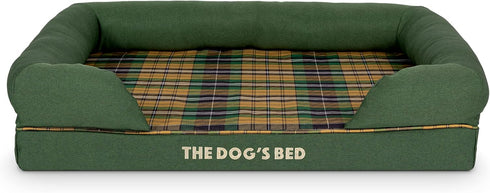Replacement Outer Cover for The Dog's Bed Orthopedic, Medium, Washable Fabric, Green Tartan