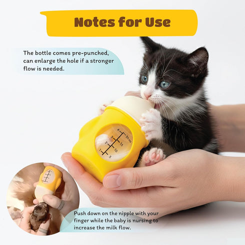 1TO3GO Puppies Bottle Feeding for Nursing, Kittens Formula Feeder for Nursing, Milk Nipples for Newborn Puppies