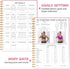 Fitness Journal Workout Planner for Women & Men, A5 Sturdy Workout Log Book for Gym & Home Workouts - Pink