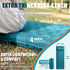 Inflatable Camping Sleeping Pad with Pillow, 4 Inch Thickness Sleeping Mat with Built-in Pump