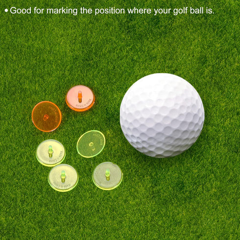 PATIKIL Round Transparent Golf Ball Marker, Pack of Marking Tool for Golf Sport Accessory