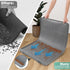 Large Dog Mat for Food and Water - 39.4" x 27" Waterproof Pet Feeding Mats with Residue Collection Pocket (Light Grey)