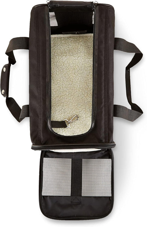 16 16.5" 10.6" 11" Amazon Basics Airline Approved Soft-Sided Mesh Pet Travel Carrier with Shoulder Strap, Portable