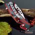 KCCEDGE EDC Pocket Knife Camping Gear, Folding Knife with Razor Sharp Edge Drop Point Blade 58595 (Black)