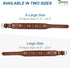Genuine Leather Dog Collar | Saddle Grade, Full Grain, Heavy Duty for Medium, Large, XL Breeds (L, Tan)