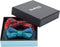 Blueberry Pet Gift Box with 2 Handmade Dog Cat Bow Ties, Scottish Plaid Tartan Style in Scarlet Red & Emerald Green, 4"