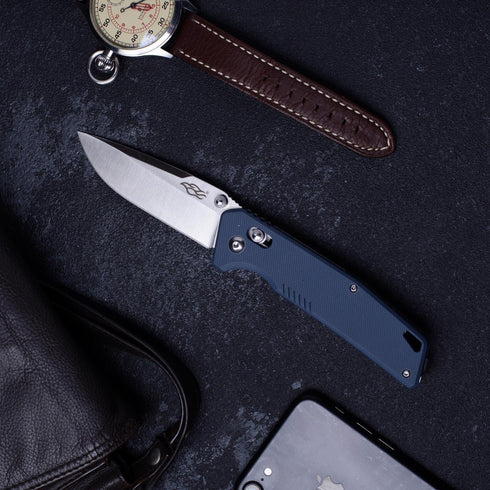 Firebird GANZO F7601 Pocket Folding Knife, 440C Stainless Steel Blade, G-10 Anti-Slip Handle, Grey