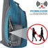 G4Free Sling Bag RFID Blocking Sling Backpack Crossbody Chest Bag for Hiking Travel (Teal Blue)