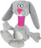 goDog Multi Tugs Rabbit Dog Toy, Plush & Rope with Chew Guard Technology - Small, Gray