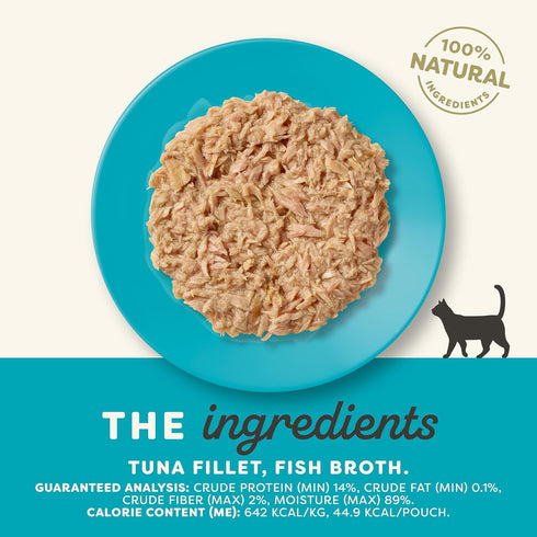 (12 2.47oz Applaws Natural Wet Cat Food in Broth, Limited and Natural Ingredients, High Protein with No Artificial