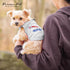 Parisian Pet Dog T-Shirt - Embroidered Red White and Woof 100% Cotton, Breathable Grey Sleeveless Pet Vest for Large