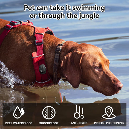Airtag Dog Collar Holder 2 Pack, Super Waterproof Mount for Apple AirTag, Fits All Pet Width Collars for Dogs