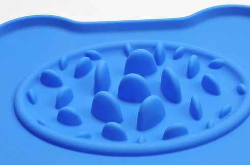 Sailing. Silicone Dog Pet Fun Slow Feed Bowl. Pets Anti Choke Food Water Bowl. BPA Free (Slow Feed Bowl) (Blue)