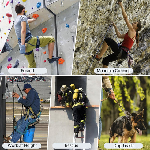 25KN (5620 lbs) FVW CE Certified Auto Locking Climbing Carabiners, Professional Heavy Duty Caribeaners for Rappelling