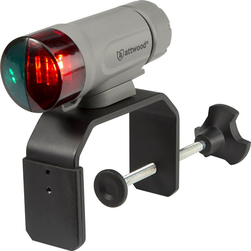 Portable Clamp-On LED Light Kit, attwood 14190-7, Water-Resistant, Marine Gray Finish