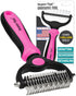 Maxpower Planet Hair Brush - Double Sided Shedding, Dematting Undercoat Rake for Dogs, Cats, Extra Wide Brush