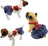Pack of 2 Dog Skirt Female Diapers, 100% Cotton with Suspenders for Small and Large Pets, Plaid Tartan Blue Red