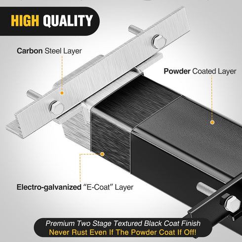 Nilight Universal Golf Cart Trailer Hitch, 2" Receiver Rear Seat Kit Compatible for Club Car EZGO Yamaha