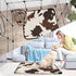 Haskirky 2 Pack Cow Print Washable Pee Pads for Dogs, Non-Slip Reusable Dog Pads Waterproof Whelping Training Pet Mat