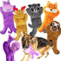 Jalousie 5 Pack 12'' Dog Toys Assortment - Plush Squeaky Toys for