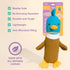Yomp Plush Duck Dog Toy Durable Stuffed, No Squeaker Dog Toys with Natural Canvas and Crinkle Paper Interactive Stuffed