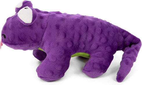 goDog Action Plush Lizard Animated Squeaky Dog Toy, Chew Guard Technology - Purple, One Size