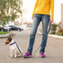 Mile High Life Reflective Dog Collar Leash Set for Small Medium Dogs (Reflective Stripe Blue, Medium, Pack of 2)