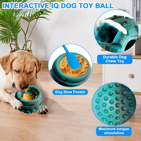 Frozen Yipetor Treat Dispensing Dog Toy - Large Chew Toy, Freezable Fillable Rubber, Reduces Anxiety, Easy to Clean