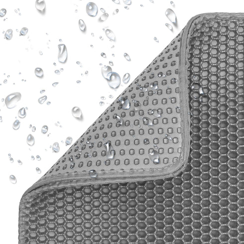 Cat Litter Trapping Mat, Honeycomb Double Layer Design, 46x26 / 35x24 / 30x22 / 24x16 inch, Urine and Water Proof