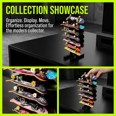 LYJXIAITY 2-Pack Pro Finger Skateboard Display Rack Floor Stand - Compatible with Finger BMX/Bike & Finger Roller