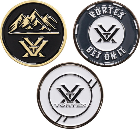 Vortex Golf Ball Marker Sets, 3-Pack