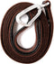 Mighty Paw Leather Dog Leash for Large Breeds, 6 Ft with Soft Padded Handle and Extra D-Ring for Waste Bags