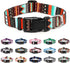 Adjustable Dog Collar with Special Design Patterns, Soft Durable Nylon Pet Collar for Small Medium Large Dogs (S,
