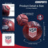 US Soccer Solar Flare Soccer Ball, Red, Size 5