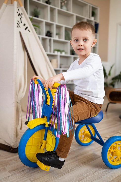 Rainbow Bike Streamers, Colorful Handlebar Tassels for Bicycle Ornaments