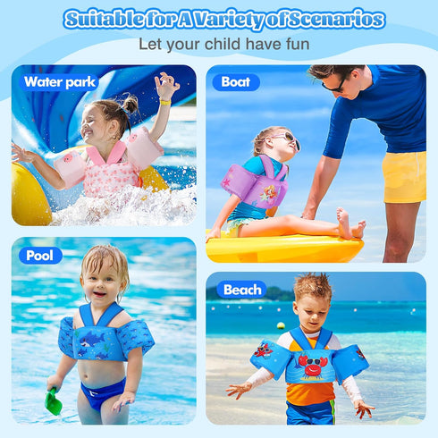 20-30-40-50lbs, Swimming MoKo Swim Arm Band for Kids Clearance Toddler Swim Vest Cute Cartoon Wings Pool Floats Sleeve
