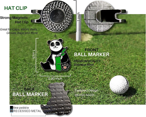 Mulligan Hooligan Golf Ball Marker + Magnetic Hat Clip, Unique Funny Golf Gift, Premium Quality Golf Accessories