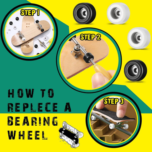 16 Set 34 mm Zhehao Pcs Standard Fingerboard Tool CNC Lathed Fingerboard Bearing Wheels Nut Driver Screwdriver