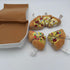 10" Deluxe Plush Pizza Box Dog Toy with 8 Squeaky Slices