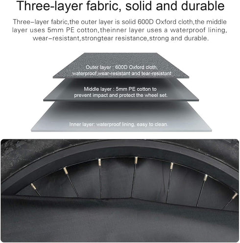 Rhinowalk Bike Wheel Bag Wheelset Carrying Bag 26 to 29 inch MTB Mountain Bike/700C Road Bike Wheel Travel Case