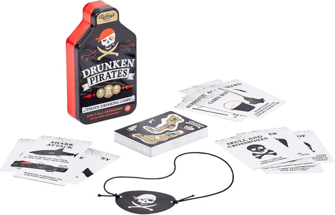 Ridley’s Drunken Pirates Drinking Game – Fast-Paced Card Game for Adults 21+ – Giftable Storage Tin Included