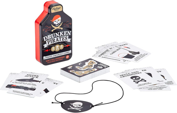 Ridley’s Drunken Pirates Drinking Game – Fast-Paced Card Game for Adults 21+ – Giftable Storage Tin Included