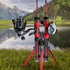 Fishing Rod Holder 3-Tude, Portable Vertical Fishing Pole Stand for Up to 3 Rods, Outdoor Gear